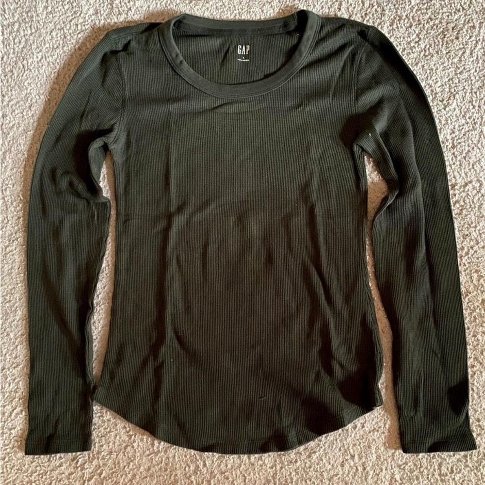 Women's Dark Green Long Sleeve Tee